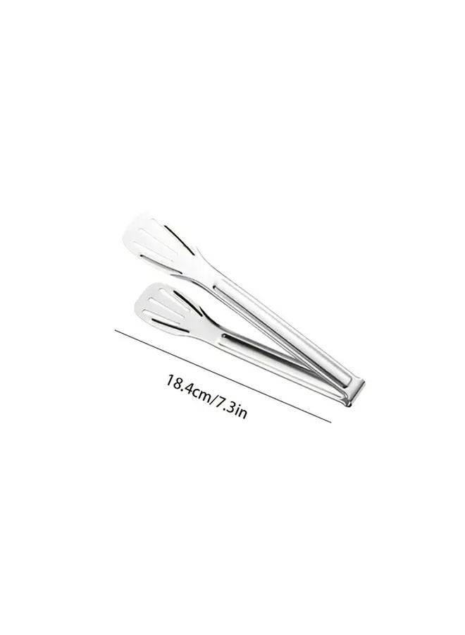 Stainless Steel Food Tongs 11 3in Salad Serving Utensils for Cooking Grilling Frying - Image 3